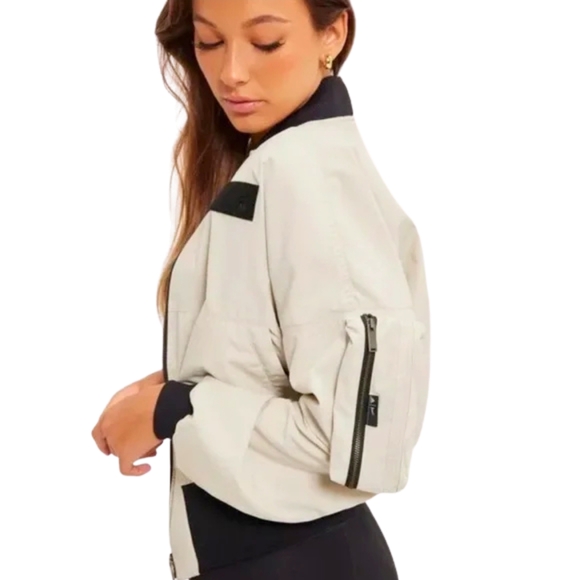adidas Jackets & Blazers - adidas Women's Beige Bomber Jacket